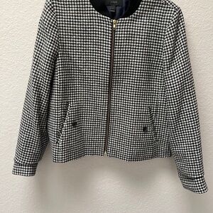 J crew wool jacket houndstooth size L
